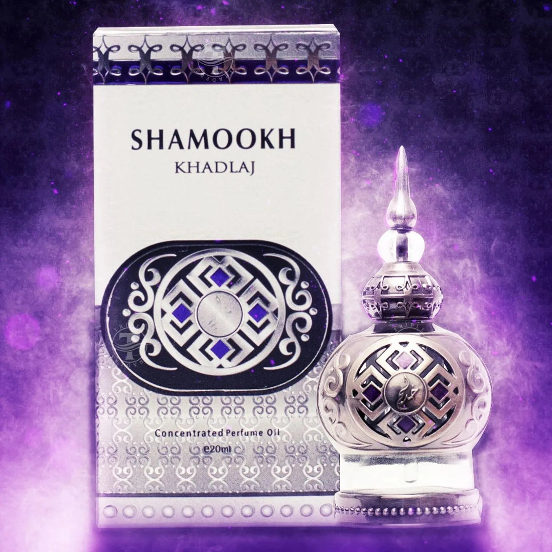 Shamookh silver perfume bottle